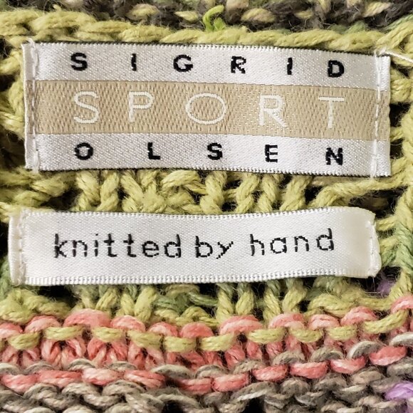 Vintage Sigrid Sport Women Y2K Fairy Crochet Cardigan Size L Phoebe Floral Artsy - Picture 4 of 10